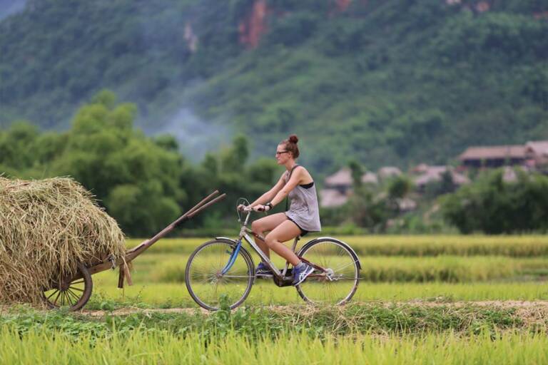 Balade à vélo dans les rizières au Vietnam – Agence de voyage professionnelle au Vietnam