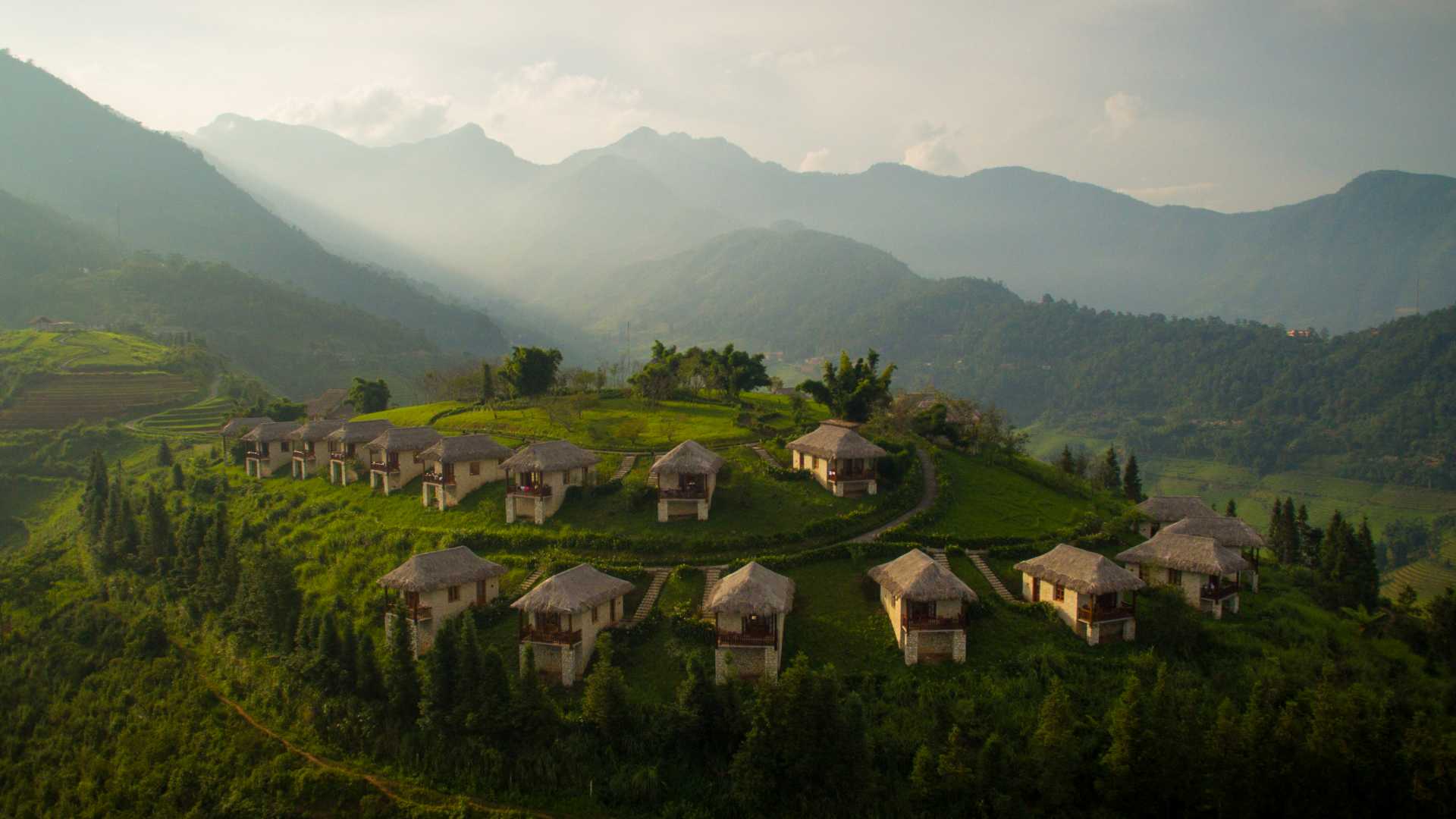 Écolodge de montagne au Nord lors d'un circuit 12 jours au Vietnam axé sur le trekking.